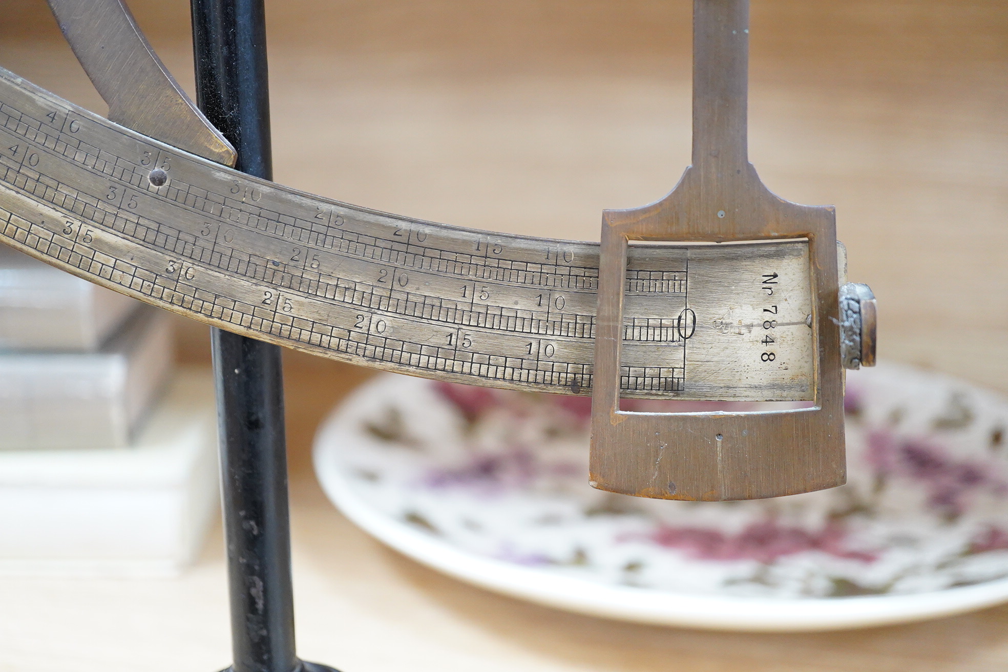 A 19th century German set of paper scales, 59cm high.
